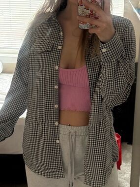 Columbia Women’s Long Sleeve Plaid Anorak Coquette Style Shacket Sz. L